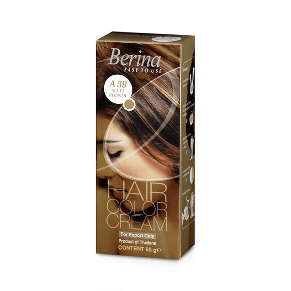 Berina Professional Hair Color Cream A39 Matt Blonde | Permanent Hair