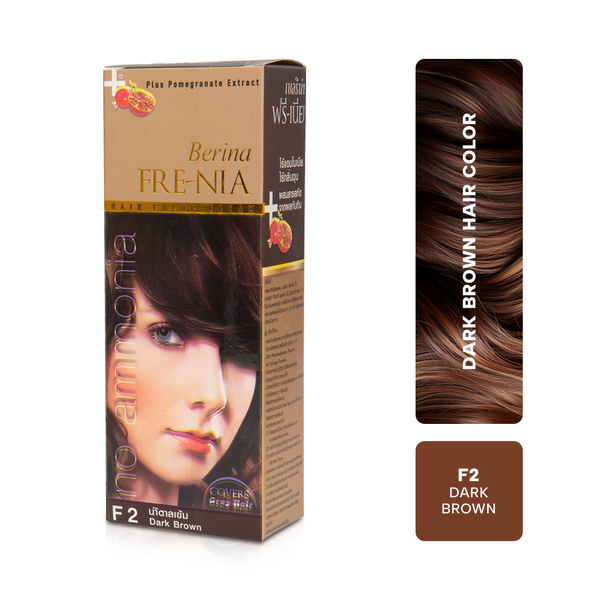 Permanent Ammonia-Free Hair Color Cream F02 Dark Brown | Smooth, Even ...