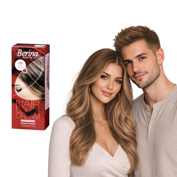 Permanent Hair Color Cream A30 Light Chocolate | Soft Chocolate Brown with Smooth Finish