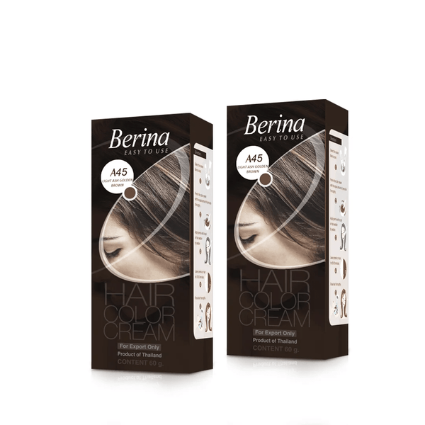 Berina Professional | Permanent Hair Color Cream | 60gm  Long Lasting Color (Pack of 2)